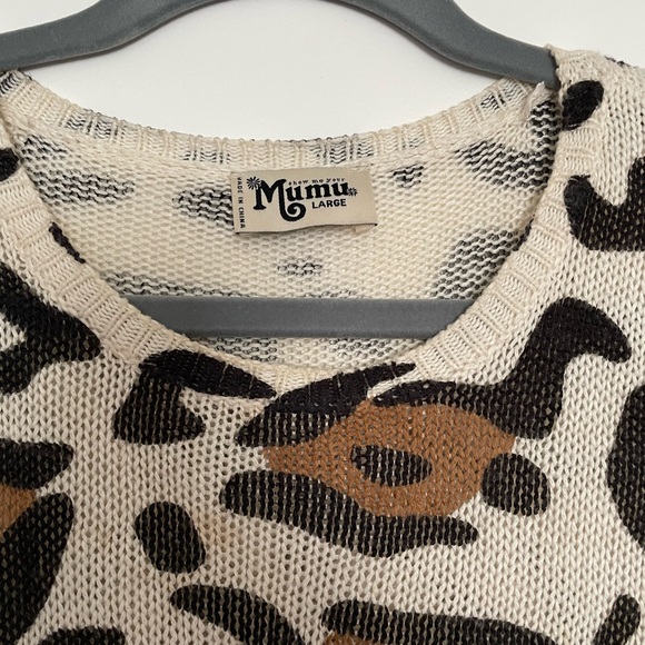 Show Me Your MuMu Animul Knit Bonfire Sweater Size L - Picture 8 of 9